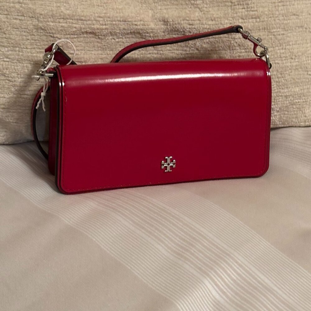 Tory Burch Emerson Patent Mini Crossbody - Picture 1 of 12